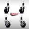 Service Caster 3.5'' SS Soft Rubber Wheel Swivel 1-1/2'' Expanding Stem Caster Set 2 Brakes, 4PK SCC-SSEX20S3514-SRS-2-TLB-2-112 - alternate 4